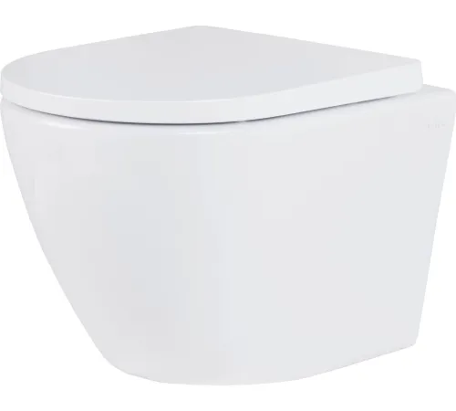 Унитаз подвесной Roxen Antares в комплекте с инсталляцией StounFix Dual Fresh 6 в 1 533876 кнопка: белый глянец