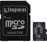 Карта памяти Kingston Industrial microSDHC 16GB SDCIT2/16GB с адаптером