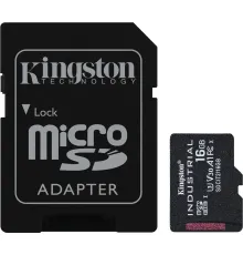 Карта памяти Kingston Industrial microSDHC 16GB SDCIT2/16GB с адаптером