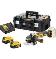 Угловая шлифмашина DeWalt DCG405P2 с 2-мя АКБ, кейс