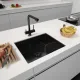 Кухонная мойка ARFEKA ECO AR 550*450 BLACK PVD NANO DECOR VOLCANIC ROCK