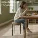 Табурет Mio Tesoro Гамма круг латте/черный