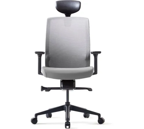 Кресло Bestuhl J1 Black Pl с подголовником серый