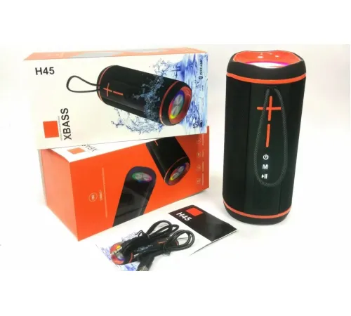Беспроводная колонка Bseng H45 черный/оранжевый