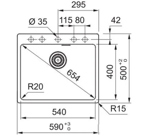 Кухонная мойка Franke MRG 610-54 FTL 114.0696.194 черный матовый