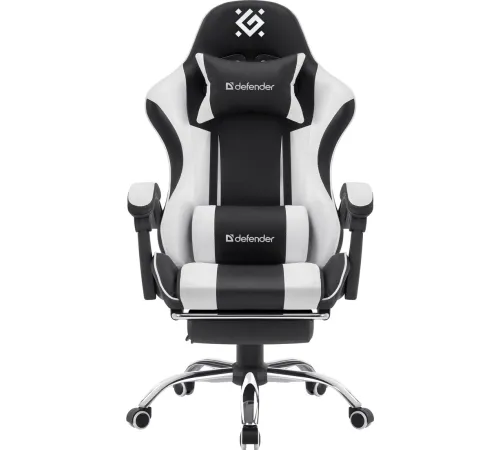 Игровое геймерское кресло Defender Tios черный/белый