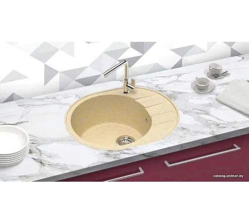 Кухонная мойка Berge BR-6201 светлый дуб