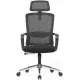 Офисное кресло SitZone U-060A сетка/ткань, черный, крестовина хром