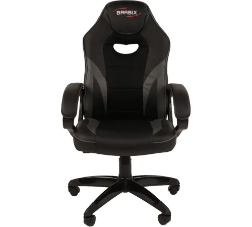 Кресло Brabix GM-161 черный/серый
