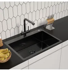 Кухонная мойка ARFEKA ECO AR 700*500 BLACK PVD NANO