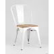 Стул Stool Group Tolix wood белый глянцевый