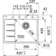 Кухонная мойка Franke Centro CNG 611/211-62 TL Fragranite 114.0639.717 оникс
