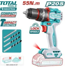 Ударная дрель-шуруповерт Total TIDLI205581 без АКБ