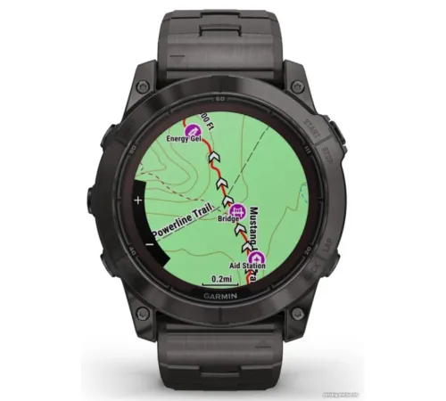 Умные часы Garmin Fenix 7X Pro Sapphire Solar карбоново-серый титан/черный, с титановым и силиконовым ремешками