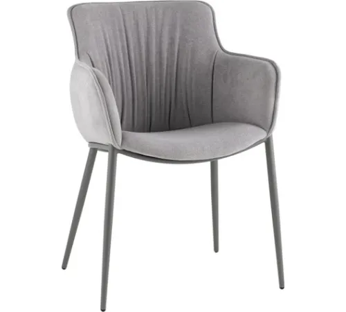 Стул с подлокотниками Stool Group Твигги LV-118-RlS-08-7005 шенилл серый/серый