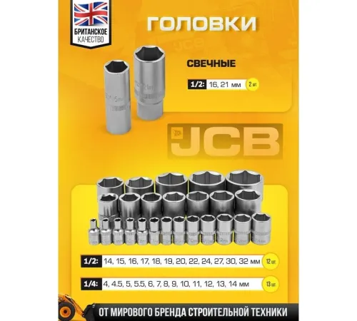 Универсальный набор инструментов JCB JCB-4821-5 82 предмета
