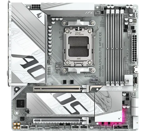 Материнская плата Gigabyte B850M Aorus Elite WiFi6E Ice rev. 1.0