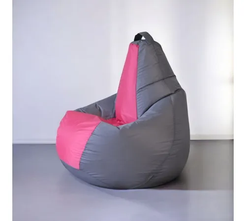 Кресло-мешок Mio Tesoro Груша Kombo XXL GF-130x85-SF серый/фуксия