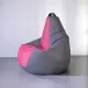 Кресло-мешок Mio Tesoro Груша Kombo XXL GF-130x85-SF серый/фуксия