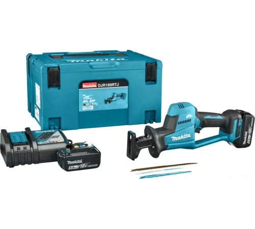 Сабельная пила Makita DJR189RTJ с 2-мя АКБ, кейс