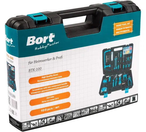 Универсальный набор инструментов Bort BTK-100 100 предметов