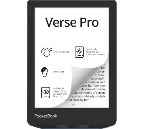 Электронная книга PocketBook A4 634 Verse Pro лазурный