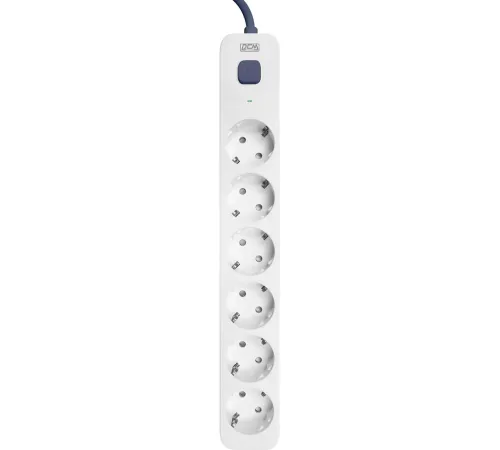 Стабилизатор Powercom SP-06W 5м, 6 розеток, белый/серый