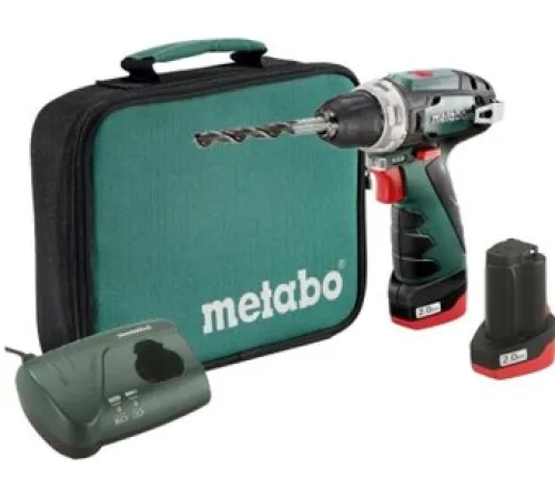 Дрель-шуруповерт Metabo PowerMaxx BS 600079550 с 2-мя АКБ и сумкой