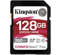 Карта памяти Kingston Canvas React Plus SDXC 128GB SDR2V6/128GB