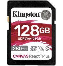 Карта памяти Kingston Canvas React Plus SDXC 128GB SDR2V6/128GB