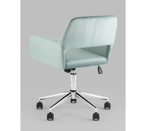 Офисное кресло Stool Group Ross chrome velvet Olive 61 велюр серо-зеленый