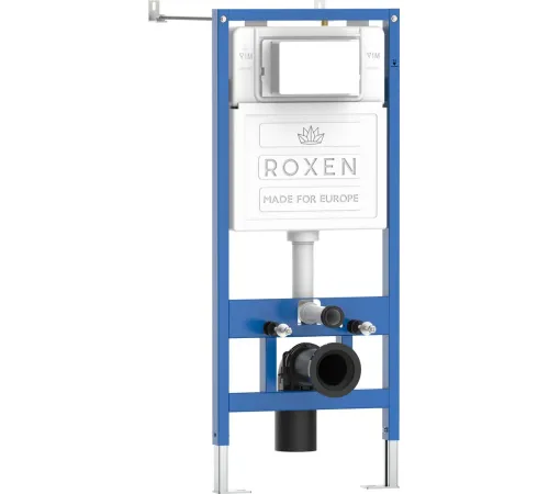 Унитаз подвесной Roxen Boro One Rimless 6 в 1 StounFix Dual Fresh 632475 оружейная сталь/металл