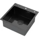 Кухонная мойка ARFEKA ECO AR мойка 500*500 POP-UP, коландер, дозатор BLACK DECOR MILLET GRAINS