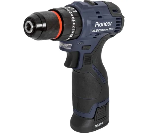 Ударная дрель-шуруповерт Pioneer Tools CID-E1602BL-22C с 2-мя АКБ, сумка
