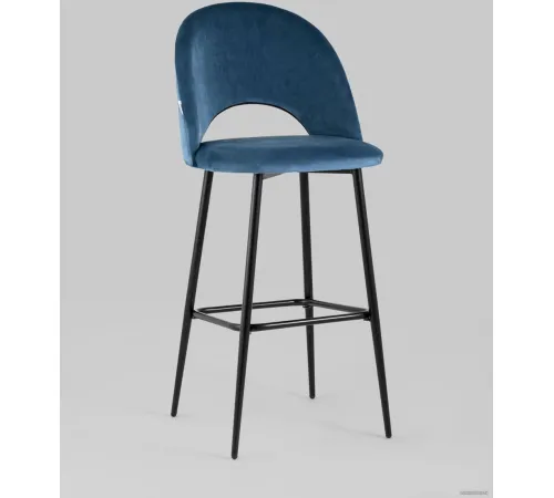 Стул Stool Group Меган велюр барный пыльно-синий