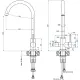 Смеситель GranFest QUARZ GF-Z5420 серый