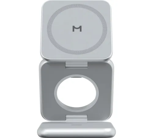 Беспроводное зарядное Magssory Fold Pro 3 в 1 WCH063 серебристый