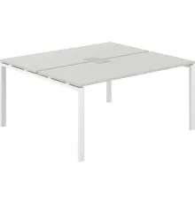 Офисный стол Norden 160х143.8х75 SG.246.SH.63.WH белый/серый бархат