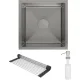 Кухонная мойка Roxen Uno 560210-44 440*440 сатин под столешницу с ролл-матом и дозатором