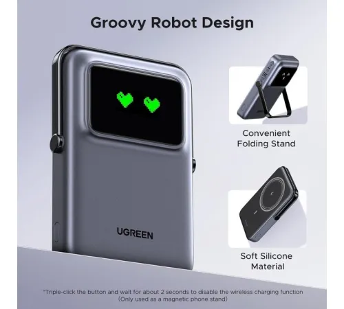 Внешний аккумулятор Ugreen PB764 10000mAh серый