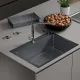 Кухонная мойка Roxen Simple 560220-70B PVD графит с коландером и дозатором