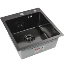 Кухонная мойка ARFEKA ECO AR 450*500 BLACK PVD NANO DECOR MILLET GRAINS