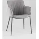Стул с подлокотниками Stool Group Твигги LV-118-RlS-08-7005 шенилл серый/серый