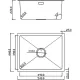 Кухонная мойка Roxen Uno 560210-54B под столешницу графит ролл-мат, дозатор, сифон