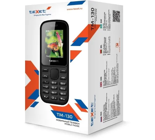 Телефон TeXet TM-130 черный