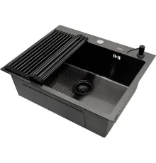 Кухонная мойка ARFEKA ECO AR мойка 600*500, роллер-мат, дозатор Black