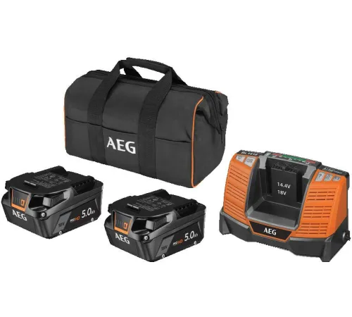 Аккумулятор с зарядным устройством AEG Powertools SETLL1850SHD 4935478945 2x18В/5 Ah + 18В, сумка