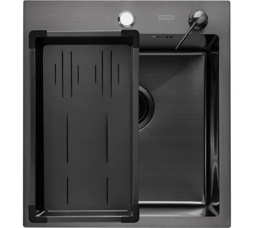 Кухонная мойка ARFEKA Eco AR мойка 450*500, коландер G, дозатор Black Decor Millet