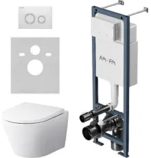 Унитаз подвесной AM.PM ErgoFit Sense FlashClean IS110101.741701 с сиденьем