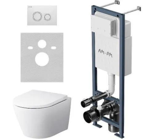 Унитаз подвесной AM.PM ErgoFit Sense FlashClean IS110101.741701 с сиденьем